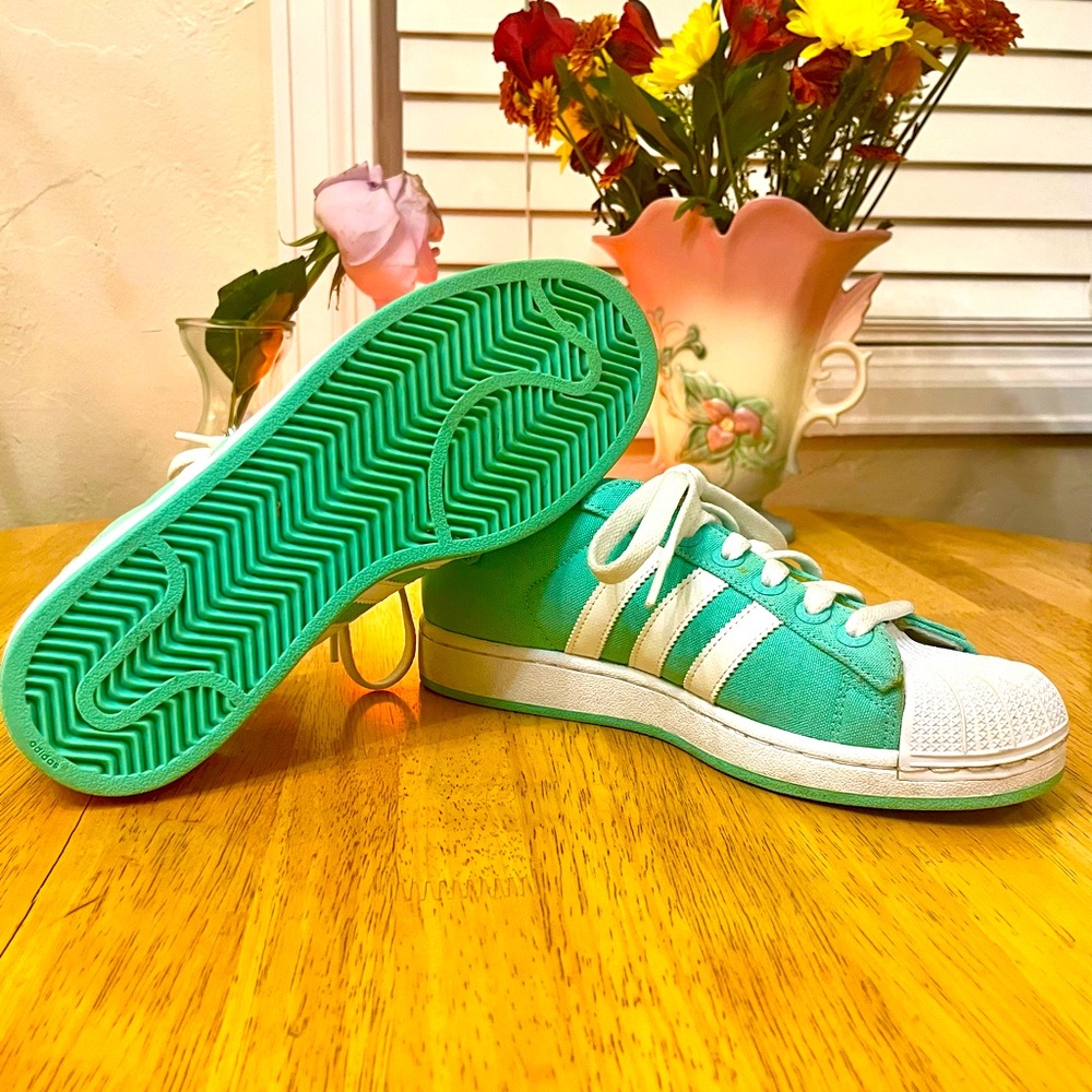 Adidas Superstar Mint Green Womens Shoes Size 8